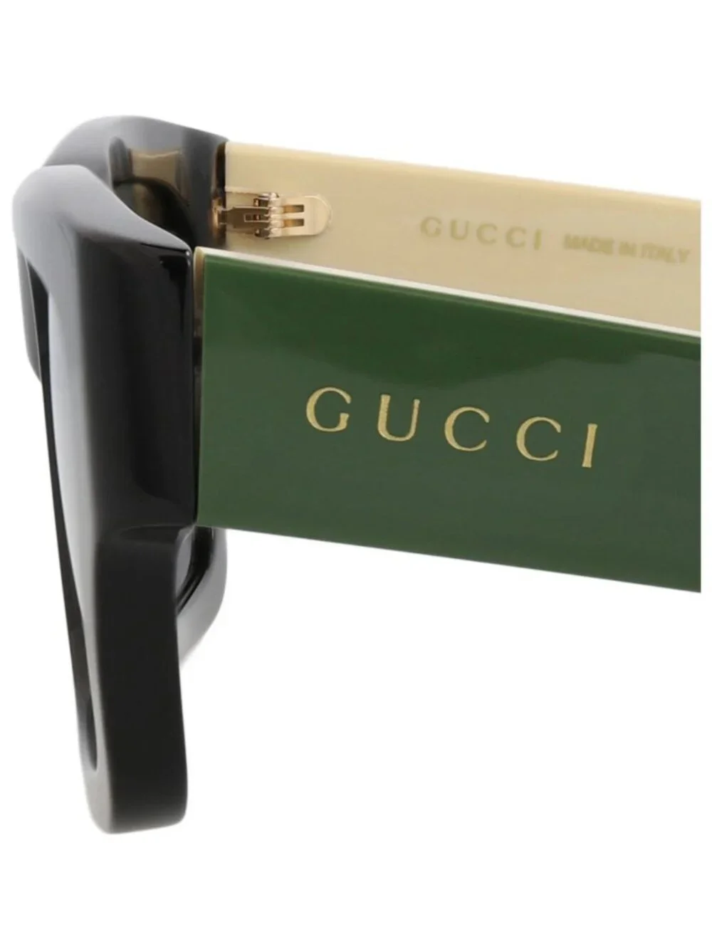 New Gucci Women's Sunglasses Square Rectangle Recycled Acetate Frame Mens Black
